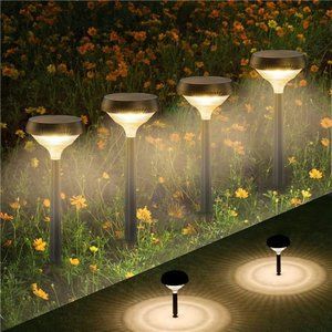 Solar Pathway Lights 8 Pack, Solar Lights Outdoor, Warm White Solar Path Lights